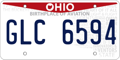 OH license plate GLC6594