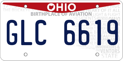OH license plate GLC6619