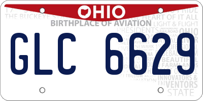OH license plate GLC6629