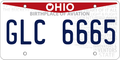 OH license plate GLC6665