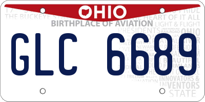 OH license plate GLC6689