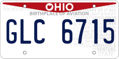 OH license plate GLC6715