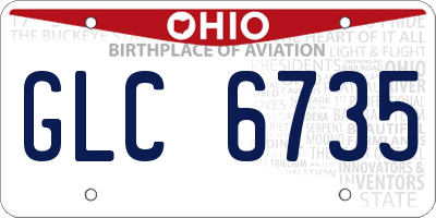 OH license plate GLC6735