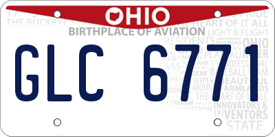 OH license plate GLC6771