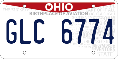 OH license plate GLC6774