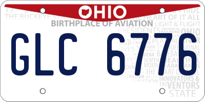 OH license plate GLC6776