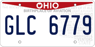 OH license plate GLC6779