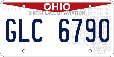 OH license plate GLC6790
