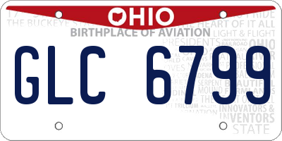 OH license plate GLC6799