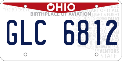 OH license plate GLC6812