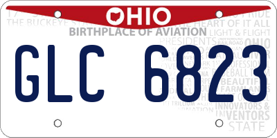 OH license plate GLC6823