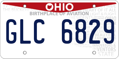 OH license plate GLC6829