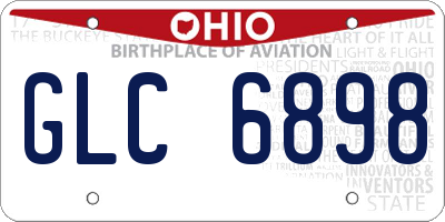 OH license plate GLC6898