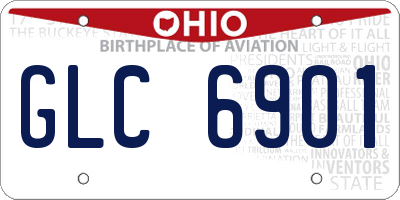 OH license plate GLC6901