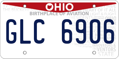 OH license plate GLC6906