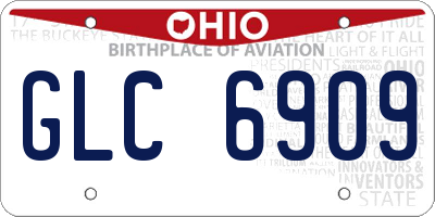 OH license plate GLC6909