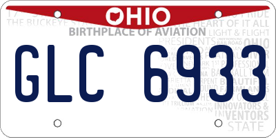 OH license plate GLC6933