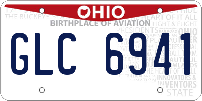 OH license plate GLC6941