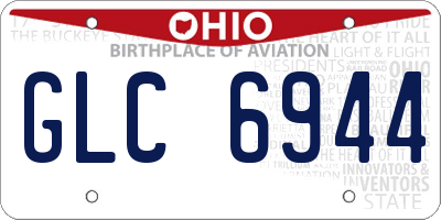 OH license plate GLC6944