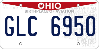 OH license plate GLC6950