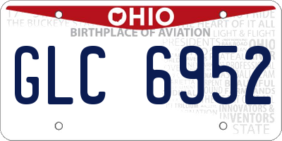 OH license plate GLC6952