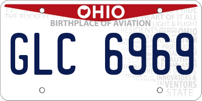 OH license plate GLC6969
