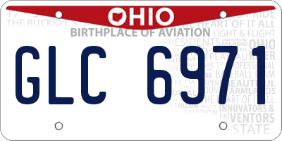 OH license plate GLC6971
