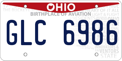 OH license plate GLC6986
