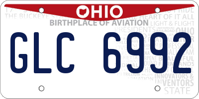 OH license plate GLC6992