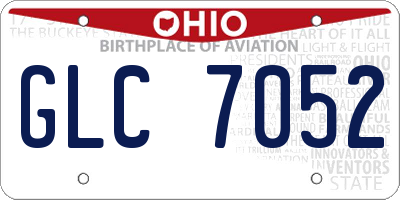 OH license plate GLC7052