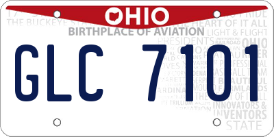 OH license plate GLC7101