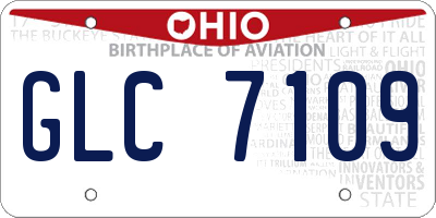 OH license plate GLC7109