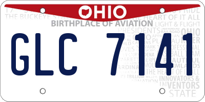 OH license plate GLC7141