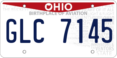 OH license plate GLC7145