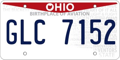OH license plate GLC7152