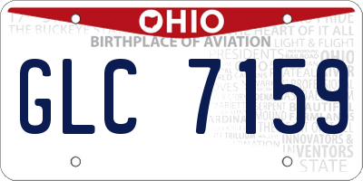 OH license plate GLC7159