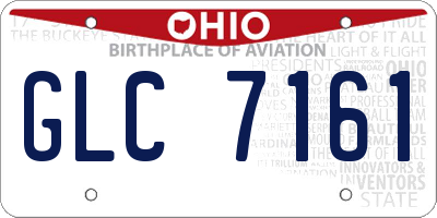 OH license plate GLC7161