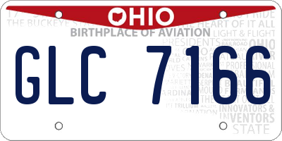 OH license plate GLC7166