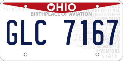OH license plate GLC7167
