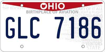 OH license plate GLC7186