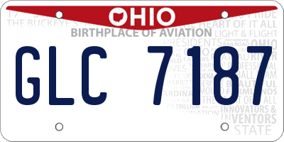 OH license plate GLC7187