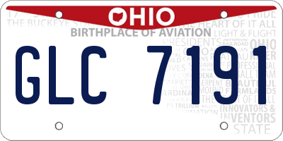 OH license plate GLC7191