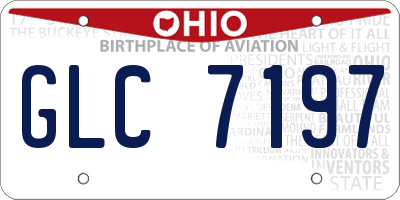 OH license plate GLC7197