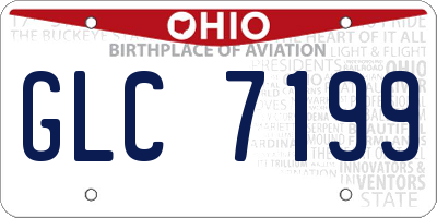 OH license plate GLC7199
