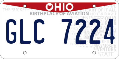 OH license plate GLC7224