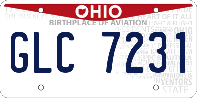 OH license plate GLC7231
