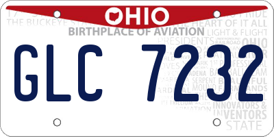 OH license plate GLC7232