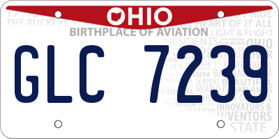 OH license plate GLC7239