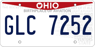 OH license plate GLC7252