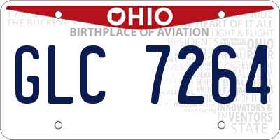 OH license plate GLC7264
